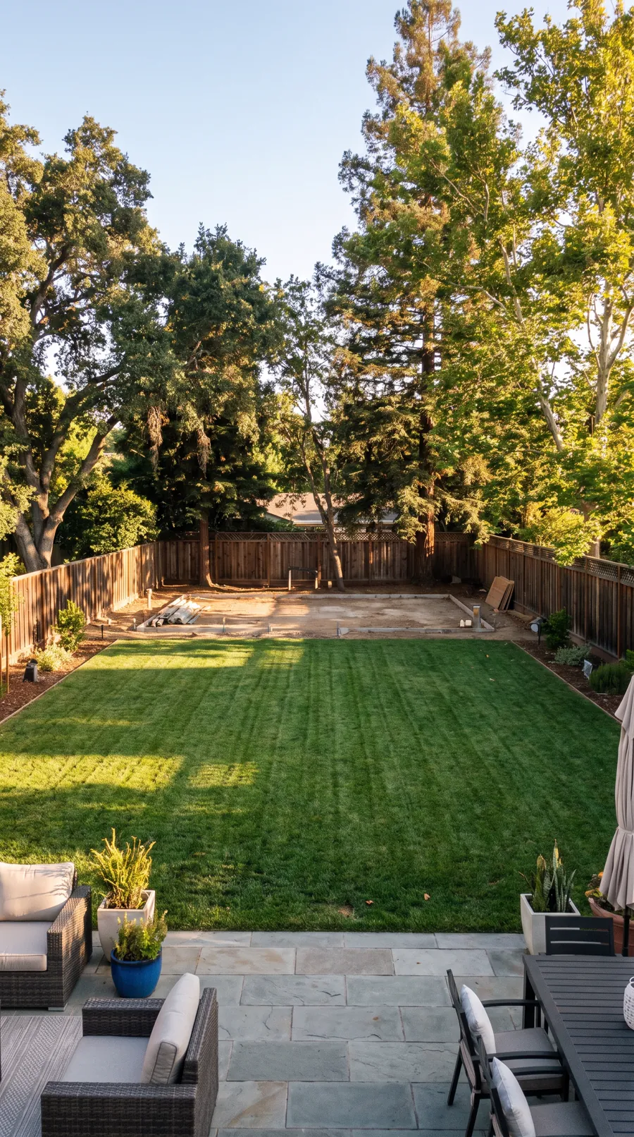 Open backyard before adding a home